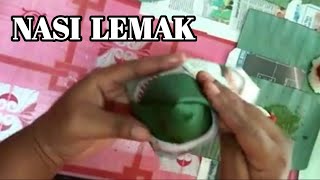 Cara Bungkus Nasi Lemak Dengan Mudah [upl. by Schuh447]