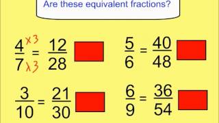 Finding Equivalent Fractions [upl. by Marabelle]