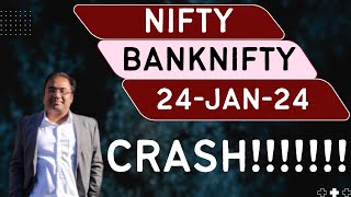 Nifty Prediction and Bank Nifty Analysis for Wednesday  24 January 24  Bank NIFTY Tomorrow [upl. by Gawlas]