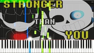 Stronger Than You  Undertale Animation ParodySyntheisa Piano Cover [upl. by Eidnew747]