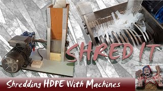 Homemade Plastic Shredder Machine  HDPE Recycling [upl. by Nerti671]