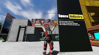 Space Engineers Industry Building The Base EP1 [upl. by Anneres]