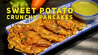 Sweet Potato Crunchy Pancakes  Healthy Recipes  Meghna’s Food Magic [upl. by Pitarys]