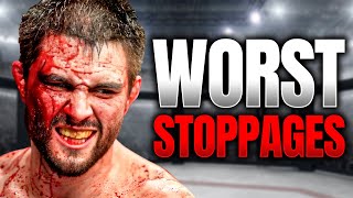 WORST Late Stoppages In UFC [upl. by Eldredge]