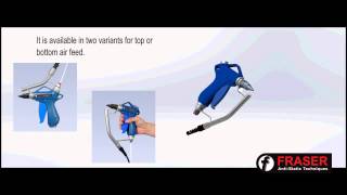 4125  Powerful Ionised Air Gun for neutralising static electricity removing dust and contaminants [upl. by Ursa]