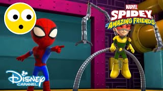 Trapster Traps Spidey And Doc Ock  Spidey And His Amazing Friends  Disney Channel UK [upl. by Resor]