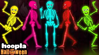 Five Scary Skeletons Dancing  Spooky Scary Skeletons Songs By TeeHeeTown on Hoopla Halloween [upl. by Eillen]