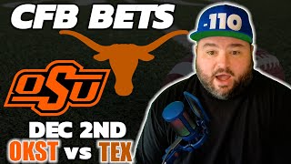 Oklahoma State vs Texas College Football Picks Predictions  Big 12 Championship  Kyle Kirms [upl. by Annayd]