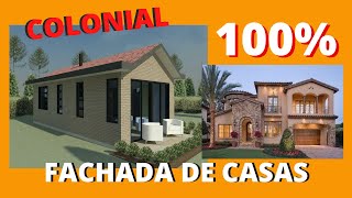 ✔FACHADA DE CASAS COLONIALES👌100 con diseños únicos y Modernos🏠 [upl. by Dyol]