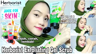 Review Herborist Juice For Skin Exfoliating Gel Scrub Apple amp Broccoli 🍏🥦  Sejuk Cerah amp Lembab [upl. by Rabjohn437]