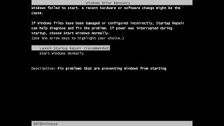 Windows Error Recovery วิธีแก้ [upl. by Leihcim309]