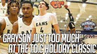 GRAYSON JUST TOO MUCH at TOURNAMENT OF CHAMPIONS HOLIDAY CLASSIC  Grayson vs Lithonia [upl. by Anipsed]