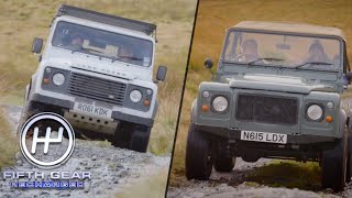 The Off Roading Challenge Defender Electric VS Diesel  Fifth Gear Recharged [upl. by Nichy691]