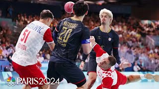 Croatia Japan play to LASTSECOND THRILLER in mens handball  Paris Olympics  NBC Sports [upl. by Anasus]