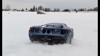 Ford GT Drifting on ICE Traxxas 4 TEC 20 Brushless  Netcruzer RC [upl. by Hayikat]