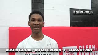 Austin Goode BioSteel AllCanadian Next Ones  Class of 2025 SF from Royal Crown [upl. by Ecnatsnok]