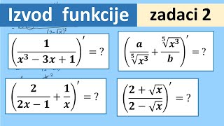 Izvod funkcije zadaci 2 [upl. by Hartley380]