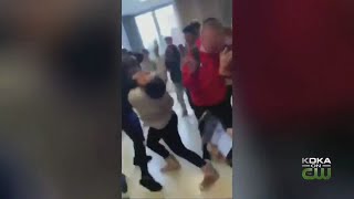 Fight Breaks Out In Hallway Of Highlands High School [upl. by Yajnas]