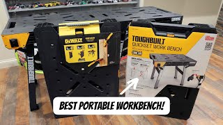 Dewalt Portable Workbench vs TOUGHBUILT Quickset  Best Folding Workbench toughbuilt [upl. by Bone]