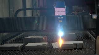 Raycus 60kW Fiber Laser 260mm Carbon Steel Cutting [upl. by Gillett]