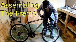 80cc 2Stroke Motorized Bike Build EP1  Assembling The Frame [upl. by Eliathan705]