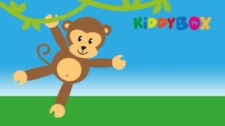 Die Affen rasen durch den Wald  Kinderlieder KIDDYBOXTV [upl. by Gilbart]