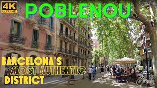 4K Poblenou Barcelonas fastest evolving neighborhood full walk tour must visit [upl. by Anifares87]