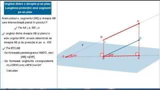 Unghiul dintre o dreaptă și un plan lungimea proiecției unui segment pe un plan [upl. by Rifkin282]