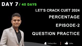 Percentage episode 2 CUET 2024  SSC CHSL and other government Campus Placement Exam [upl. by Yule]