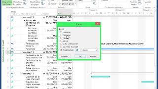 03 Utiliser les zooms sous ms project planning [upl. by Meryl566]