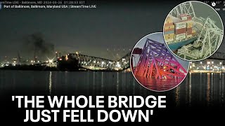 Radio traffic from Baltimore Key Bridge collapse The whole bridge just fell down [upl. by Ilbert]