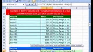 Excel Lookup Series 2 VLOOKUP Function 2nd Example [upl. by Luke]