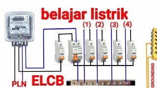 Cara pasang pembagian grub MCBELCB pemutus otomatis anti setrum [upl. by Stralka]