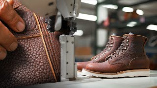 How Its Made  American Bison Leather  Forefront Start to Finish  JK Boots [upl. by Yelmene]