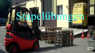 Ausbildung für Gabelstaplerfahrer  Stapelübungen [upl. by Boigie]