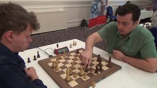 GM Vladislav Artemiev  GM Gadir Guseinov Sicilian accelerated dragon Blitz chess [upl. by Nahtannhoj]