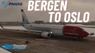 BGO  ENBR  OSL  ENGM✈️  NORWEGIAN Ops with PMDG 737800 🥳😍 [upl. by Artinad]