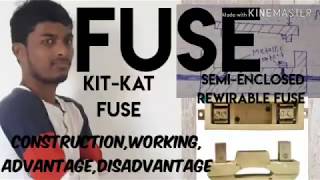 Kit kat fusesemi enclosed rewirable fuse [upl. by Eachern]