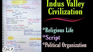 Indus Valley CivilizationReligious Life amp ScriptPart4  Ancient History  Lec7 An Aspirant [upl. by Nabatse]