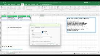 How to Create drop down list in Excel 9 Examples [upl. by Leblanc]