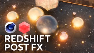 How to use Redshift Post FX  Cinema 4D [upl. by Annavahs]