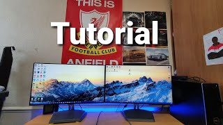 How To Connect Two Monitors To One PC  Tutorial [upl. by Onihc732]