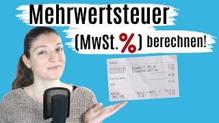 MEHRWERTSTEUER berechnen MwSt  mit DREISATZ berechnen [upl. by Tymes]