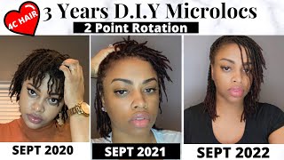 3 YEARS DIY MICROLOCS  2Point Rotation  PICTURES amp VIDEOS  4c FINE HAIR❤️ [upl. by Hilliard]