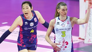 ZHU amp HERBOTS Super Outside Hitters in ScandicciMilano  Lega Volley Femminile [upl. by Singband76]