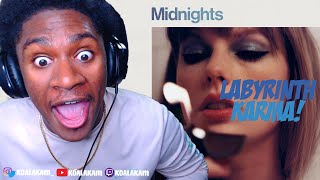 Taylor Swift  Labyrinth amp Karma Midnights Album REACTION [upl. by Pris]