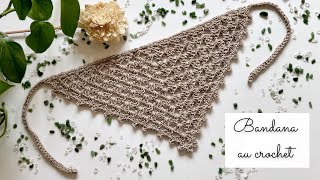 Comment faire un bandana au crochet  Foulard au crochet ✨Tuto crochet facile 🧶 Lou Passion Tuto [upl. by Golda]