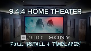 Incredible 944 JBL Synthesis Home Theater Install Timelapse  Dolby Atmos w Sony 715ES [upl. by Annavoeg]