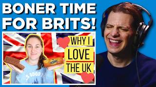 American Reacts to 101 Things They Love About The UK [upl. by Chiaki]