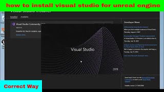 how to install visual studio for unreal engine [upl. by Crowe46]